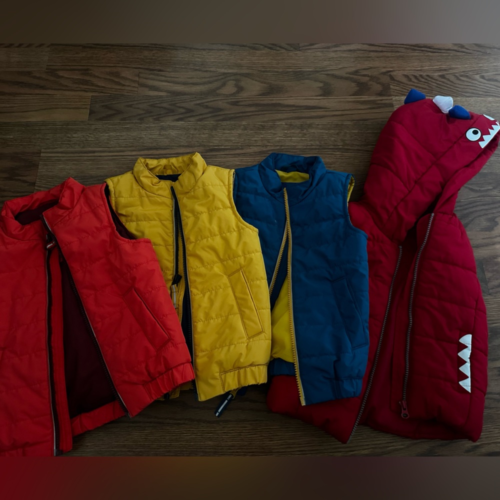 Cat & Jack Kids' Red, Yellow, and Blue Vests